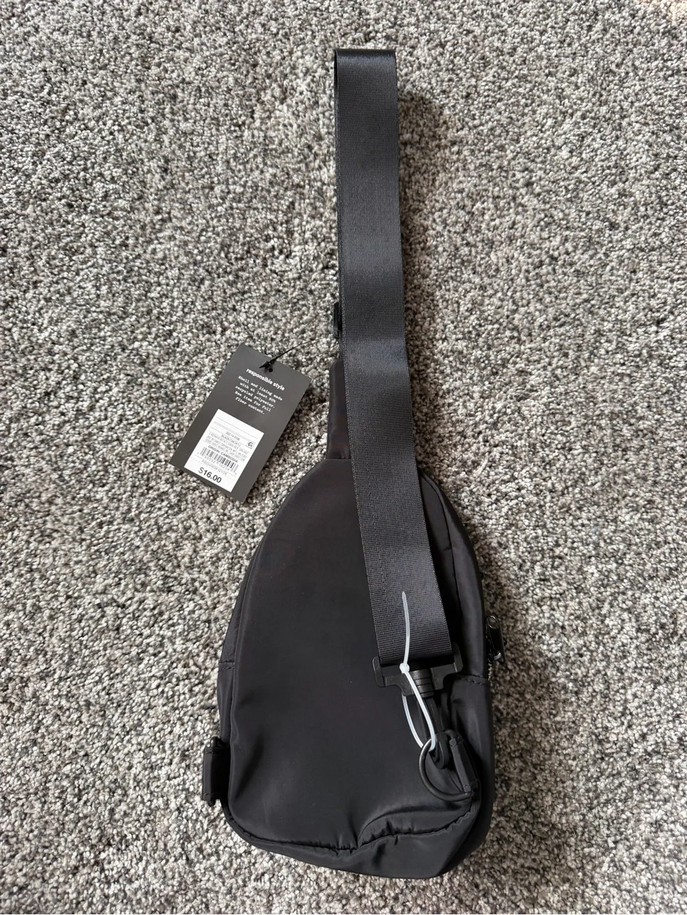 art class Black Nylon Sling Bag with Adjustable Strap- Kids